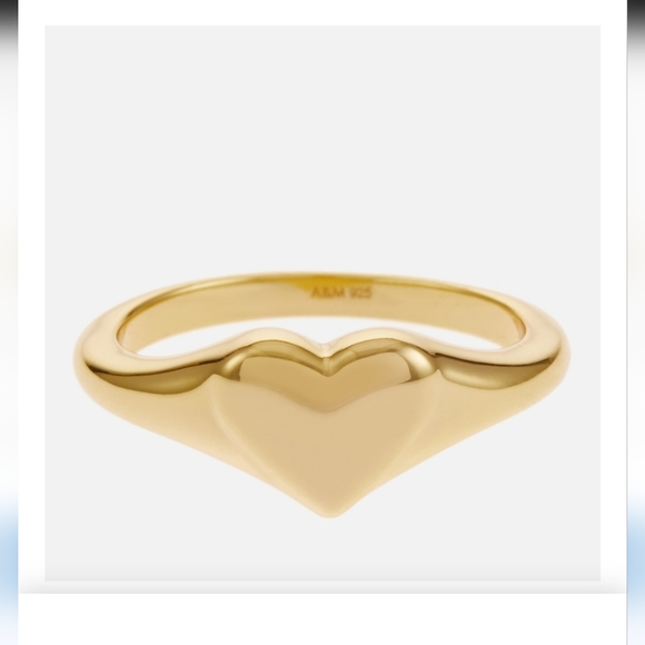 Astrid and Miyu Jewelry - Astrid and Miyu 18k Gold-plated Sterling Silver heart ring New